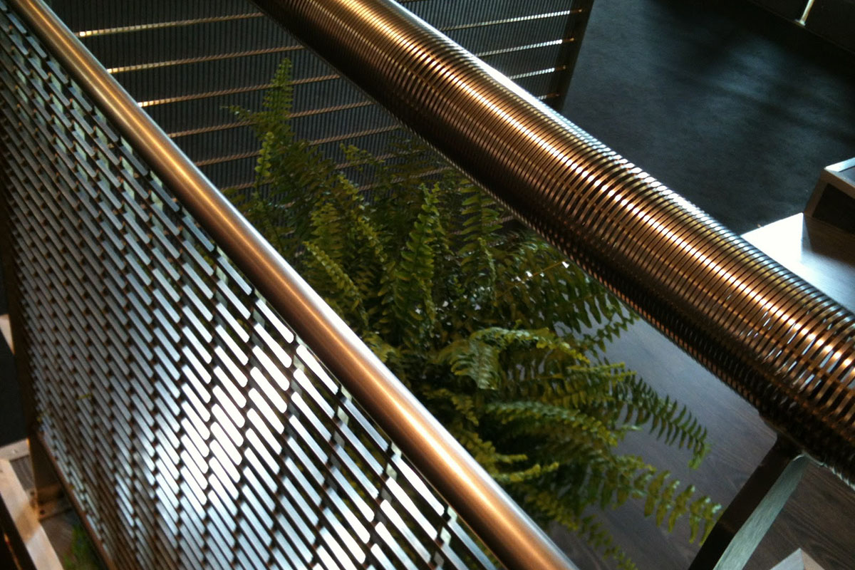 wedge wire mesh stair railing